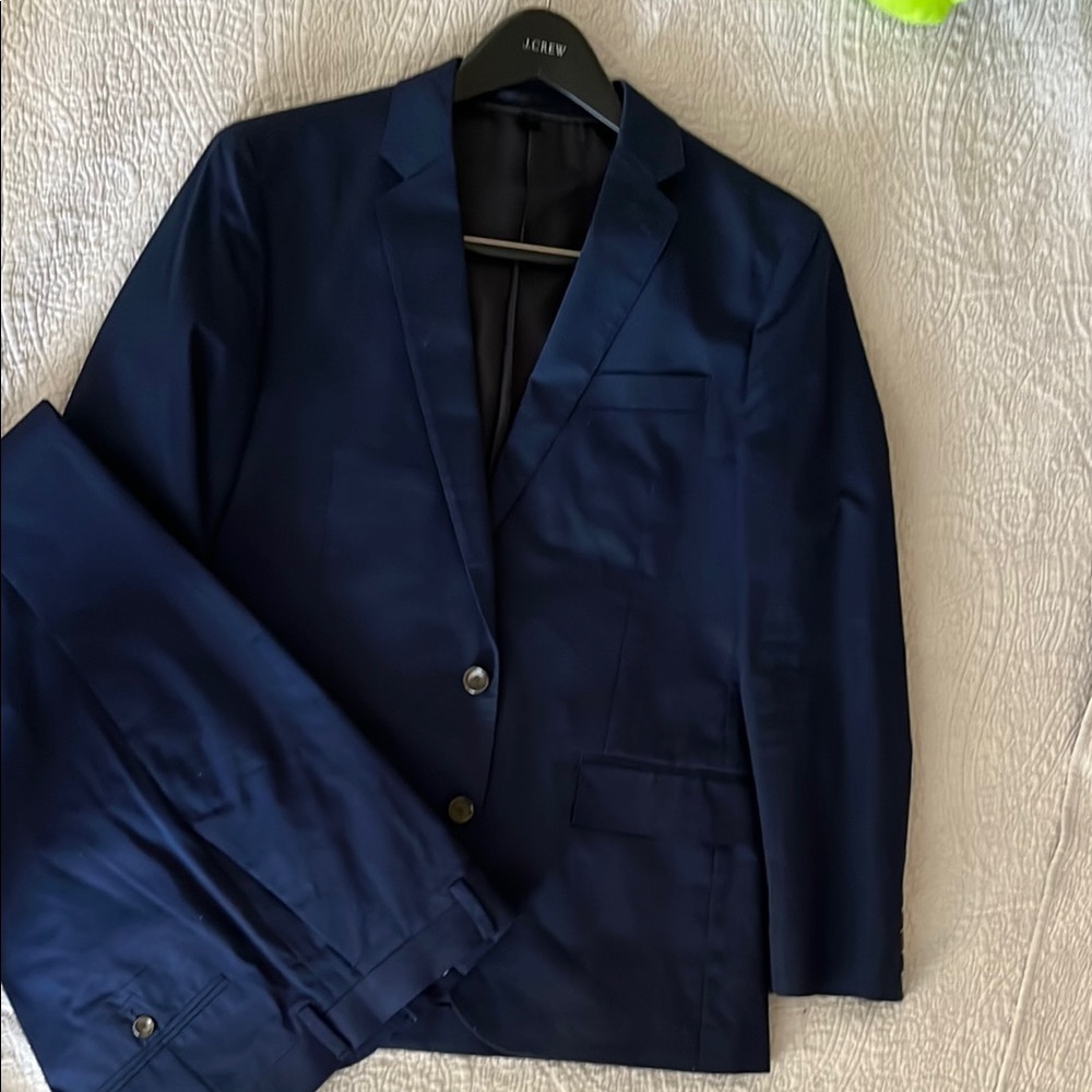 Last chance! J. Crew Ludlow Navy Blue Cotton Suit Jacket and Pants